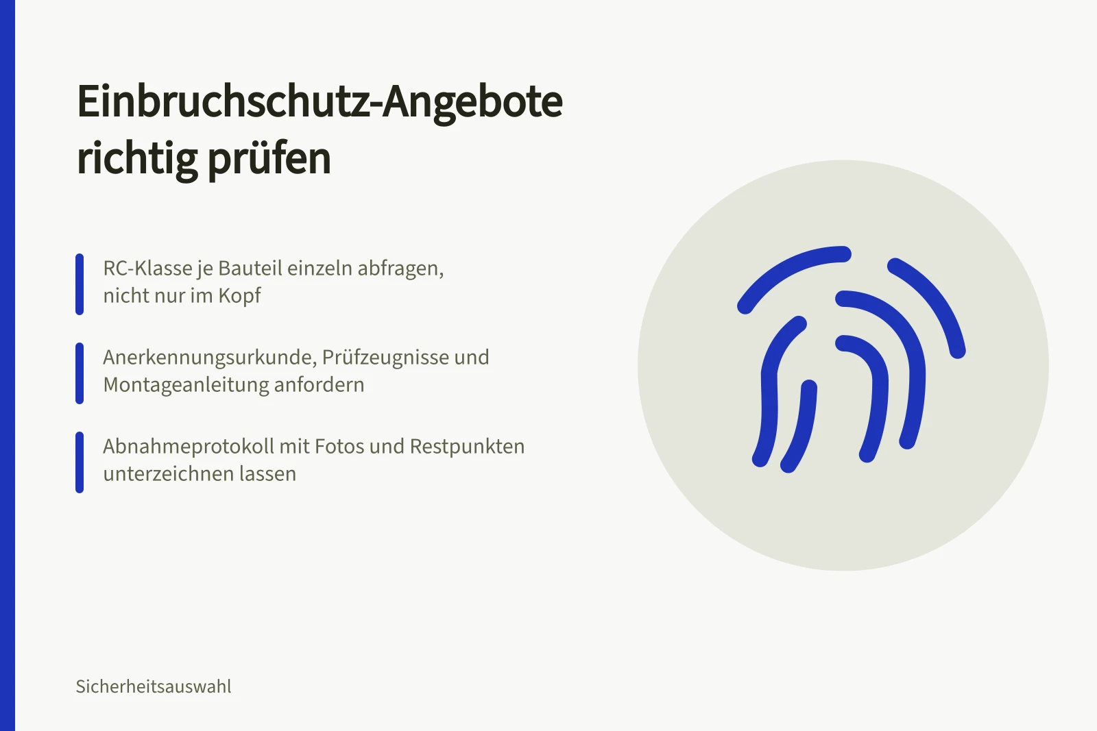 Checkliste zur Prüfung von Einbruchschutz-Angeboten mit Normbezug und Nachweisen