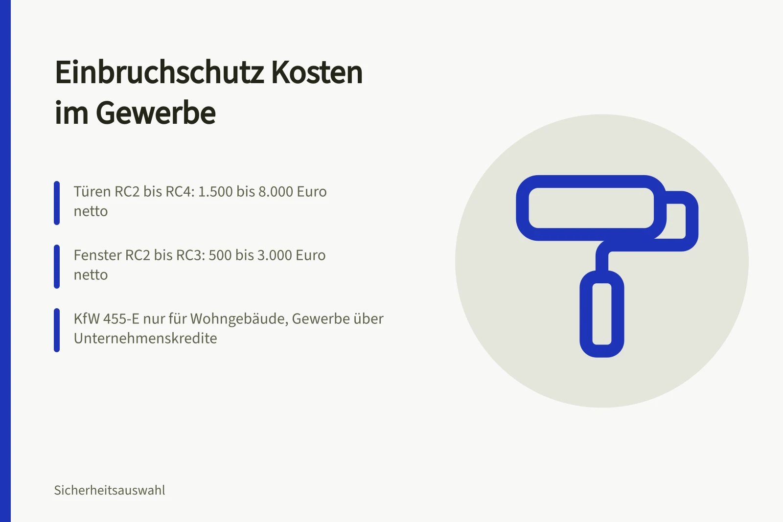 Einbruchhemmende Gewerbetür mit Mehrfachverriegelung und Sicherheitsbeschlag im Stahlrahmen