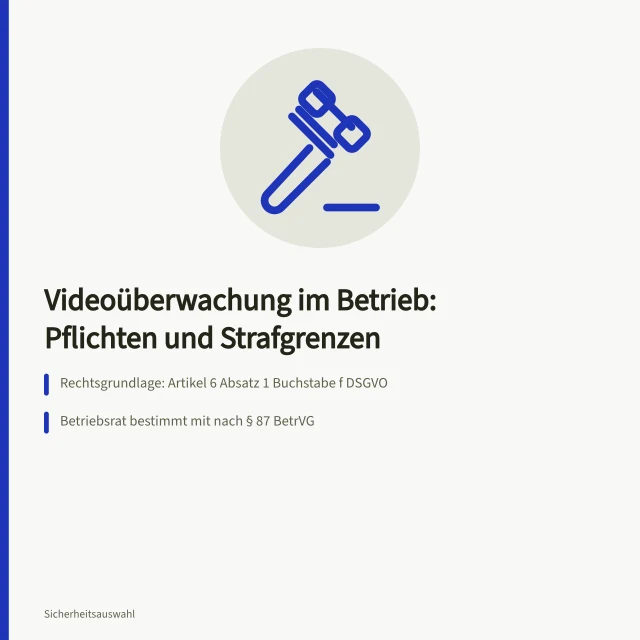 Videoüberwachung im Betrieb: DSGVO, Mitbestimmung und Bußgelder im Überblick. Videoüberwachung Vorschriften: Pflichten, Verbote und Strafgrenzen im Betrieb