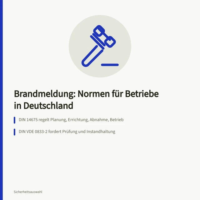 Brandmeldung Normen: DIN 14675, DIN VDE 0833-2 und DIN 14096 im Überblick. Welche Brandmeldung Normen gelten für Betriebe in Deutschland?