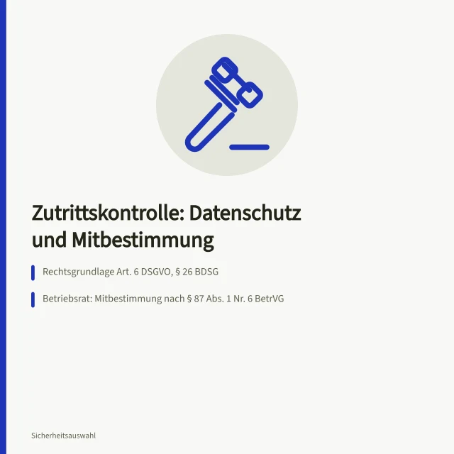 Zutrittskontrolle Datenschutz Betriebsrat Mitbestimmung Löschfristen. Zutrittskontrolle Datenschutz: Betriebsrat und Beschäftigte einbinden